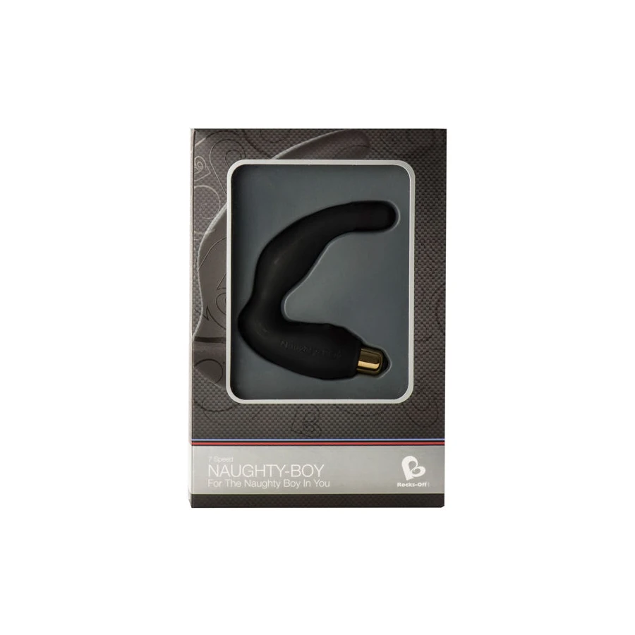 ROCKS-OFF - MASSEUR POINT G MLE NAUGHTY-BOY 7 V NOIR